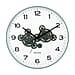 Present Time Open Gear Wall Clock - Misty Blue Rim with Jungle Green Gear Design
