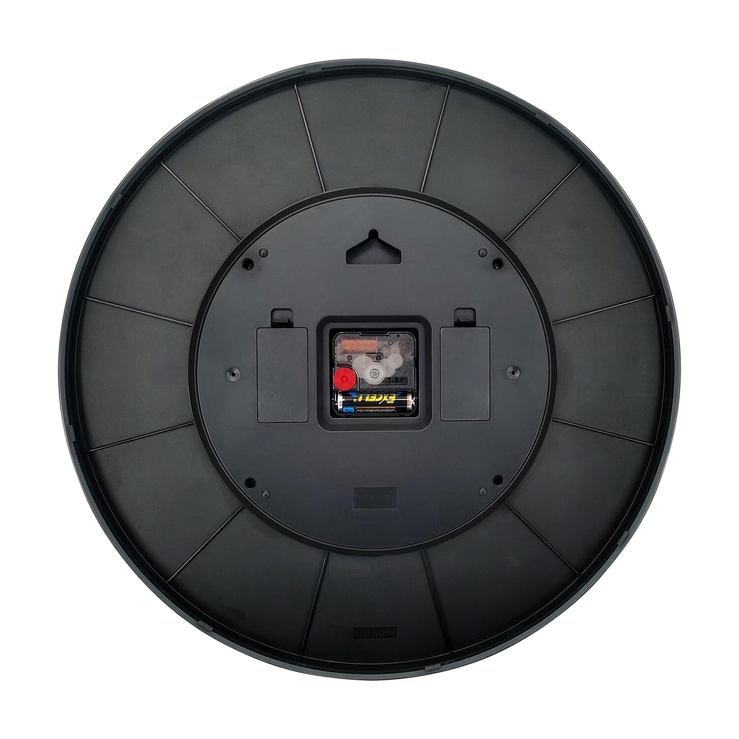 Present Time Open Gear Wall Clock - Misty Blue Rim with Jungle Green Gear Design