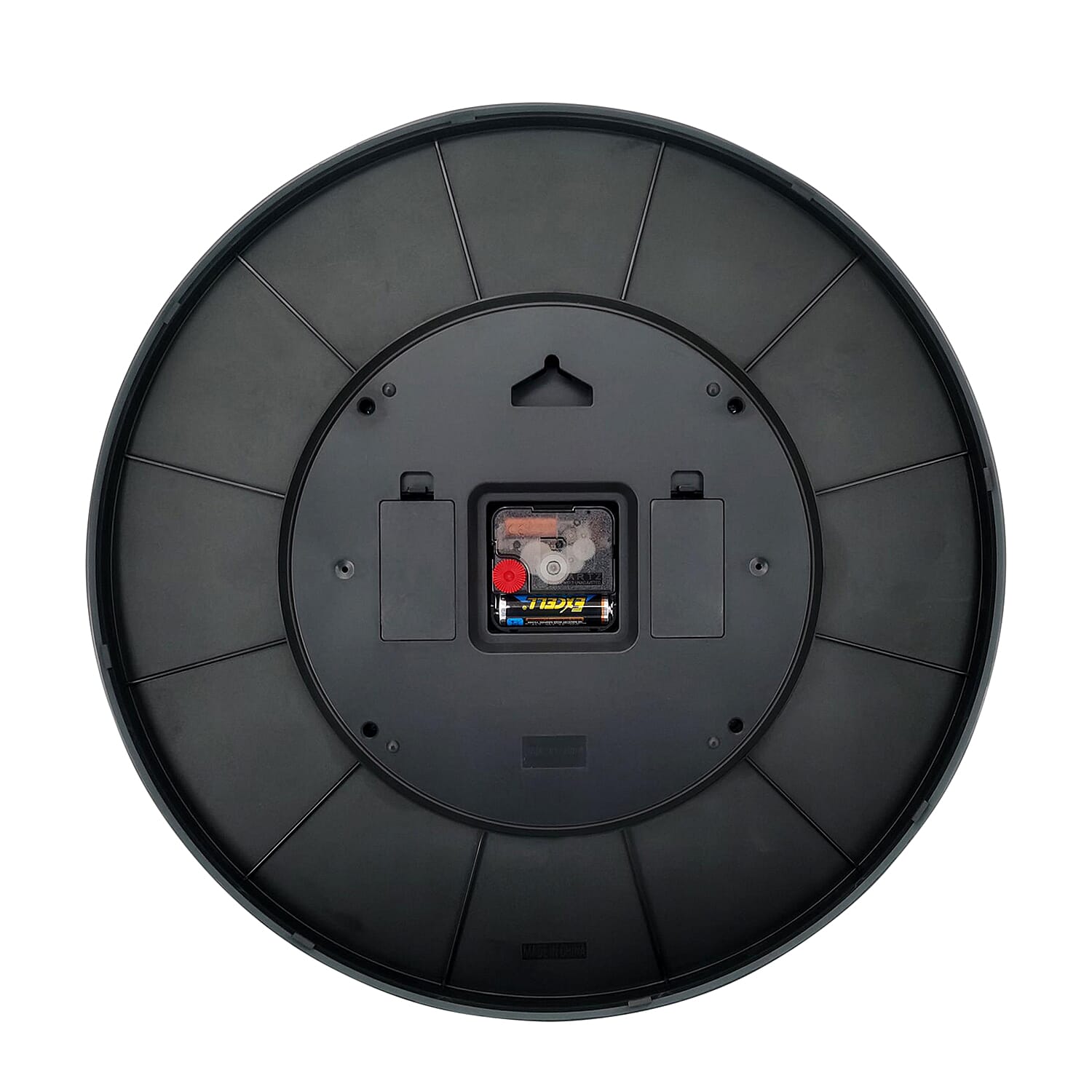 BLACK FRIDAY DEAL - Present Time Open Gear Wall Clock - Mouse Grey Rim with Bright Orange Gear Design