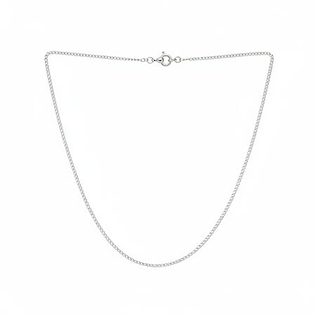 Sterling Silver 1MM Diamond-Cut Curb Chain with Spring Ring Clasp (Size 20)*