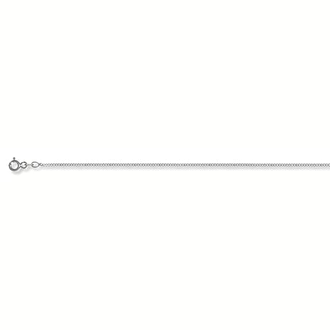 Sterling Silver Diamond Cut Curb Chain (Size 20) with Spring Ring Clasp