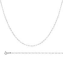 Close Out Deal Sterling Silver 2.3MM Romy Chain with Spring Ring Clasp 16 Inch