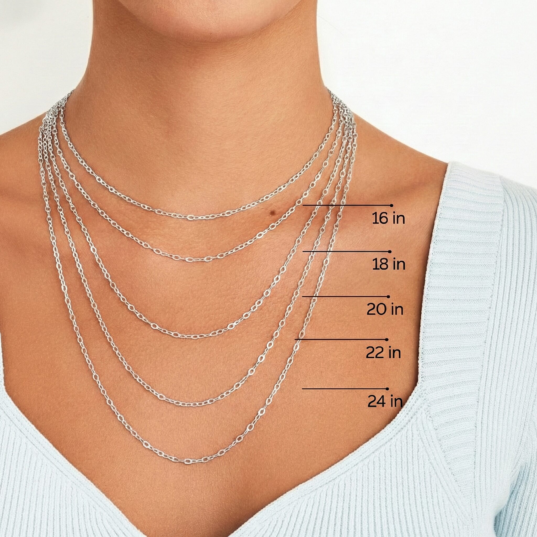 Close Out Deal - Sterling Silver Romy Chain with Spring Ring Clasp