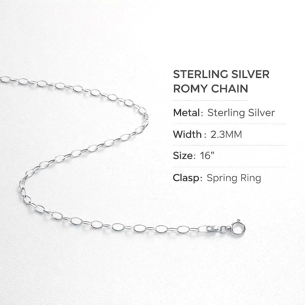 Close Out Deal - Sterling Silver Romy Chain with Spring Ring Clasp