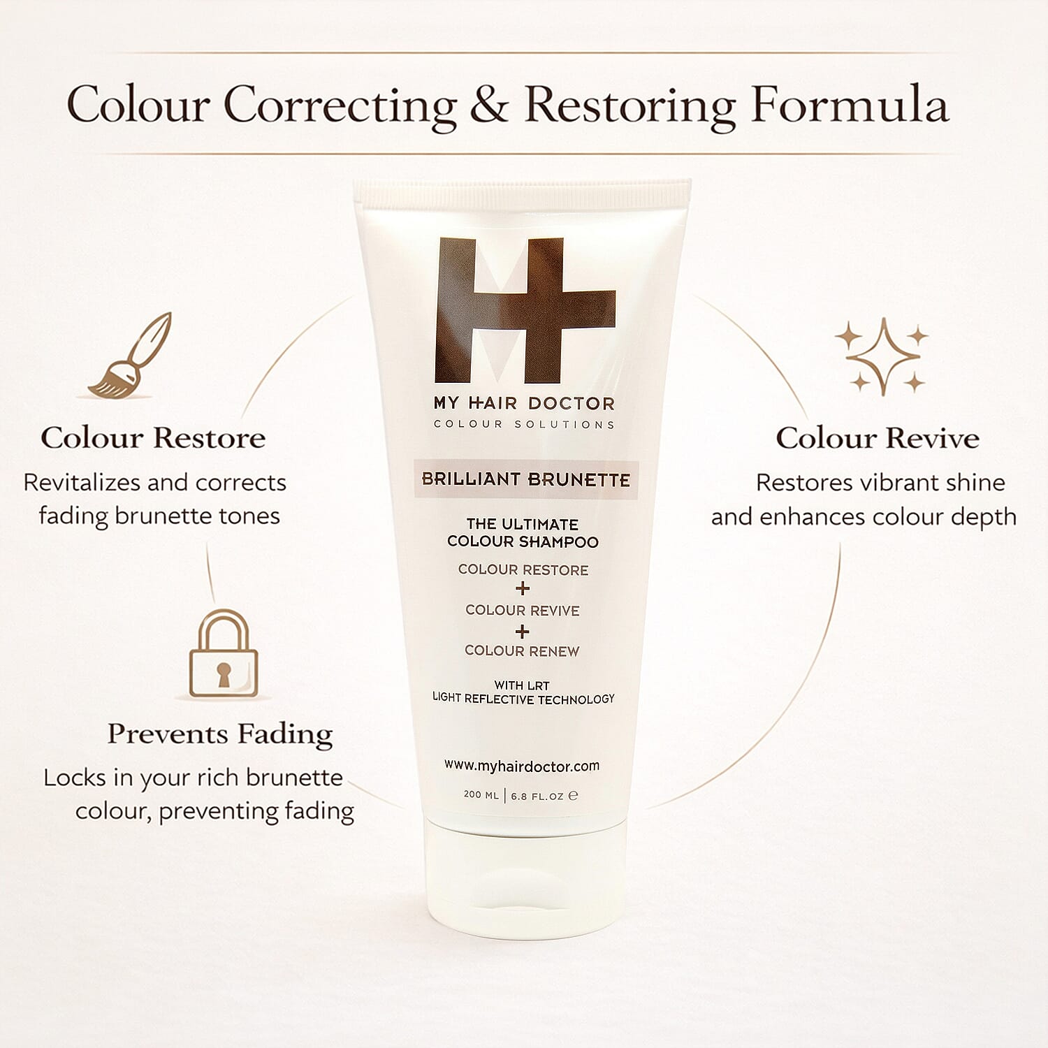 My Hair Doctor - Brilliant Brunette Colour Shampoo - 200ml