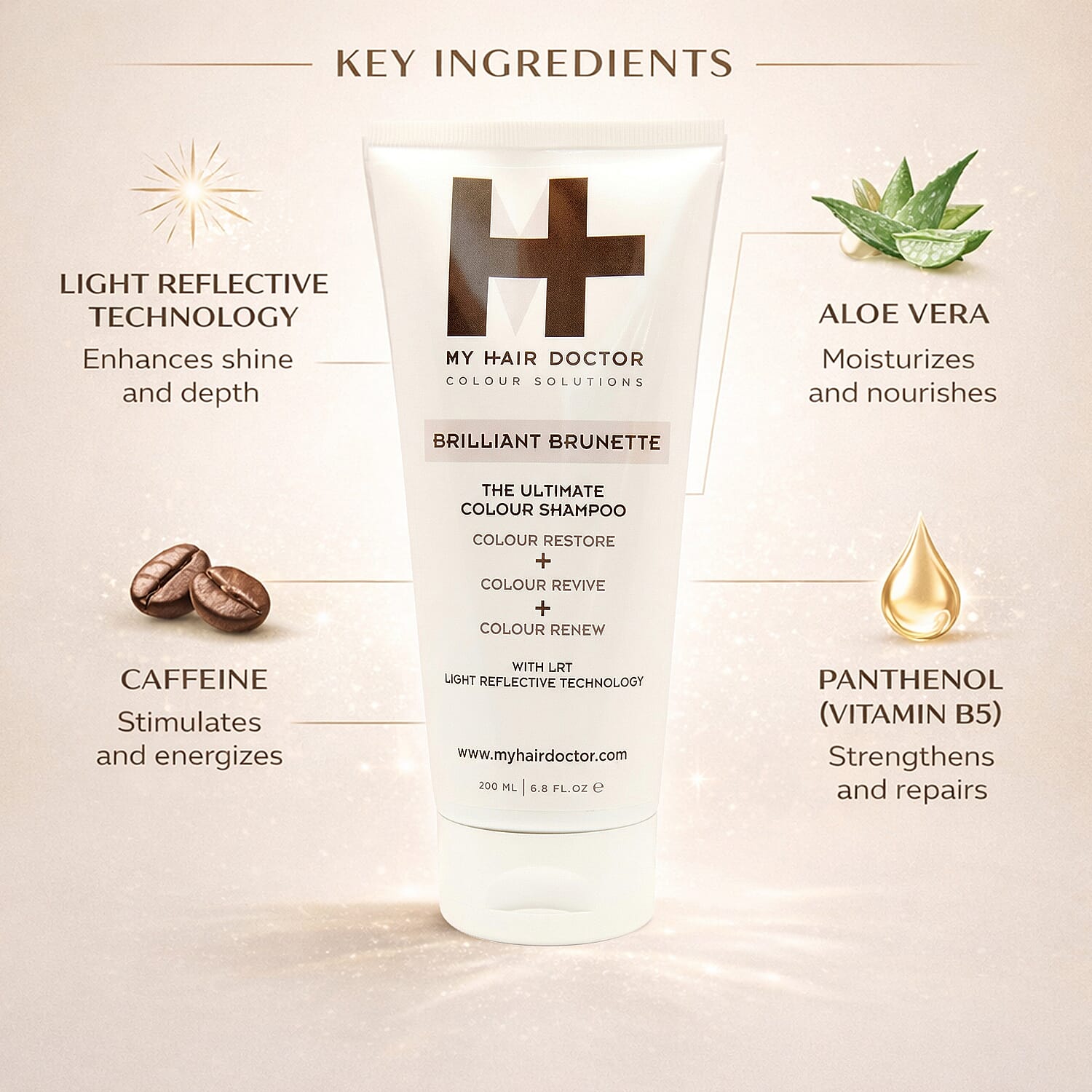 My Hair Doctor - Brilliant Brunette Colour Shampoo - 200ml