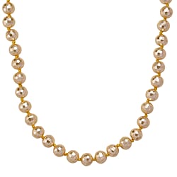 South Sea  Golden Colour Faceted Shell Pearl Necklace (Size 18 - 2 Ext) 200.00 Ct.