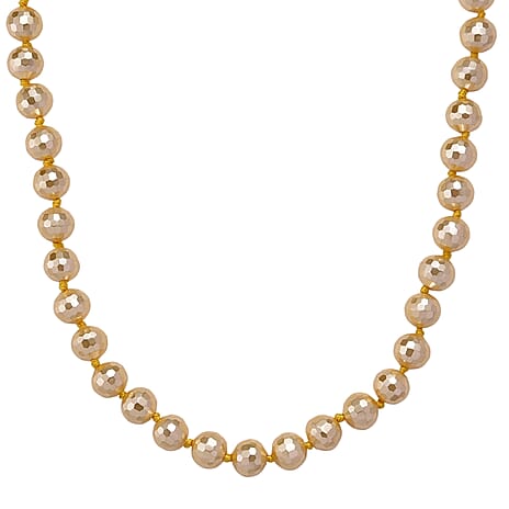Golden Shell Pearl Beads Necklace (Size 18 - 2 Ext) in Yellow Gold Tone 200.00 Ct.