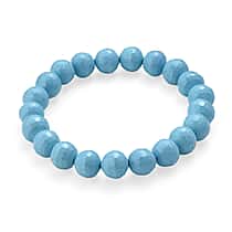 Sleeping Beauty Color Shell Pearl Bracelet (Size 7 Stretchable) 110.00 Ct.