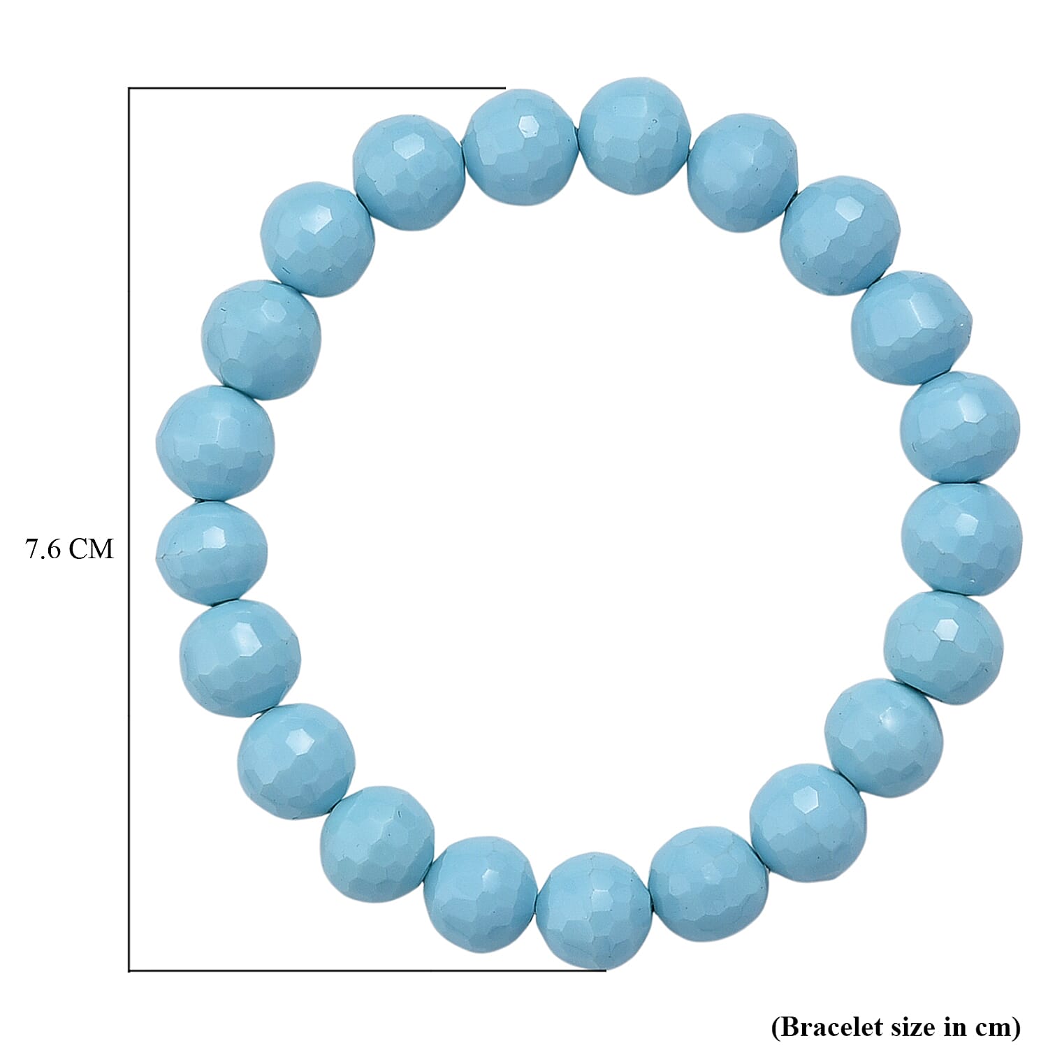 Sleeping Beauty Color Shell Pearl Bracelet (Size 7 Stretchable) 110.00 Ct.