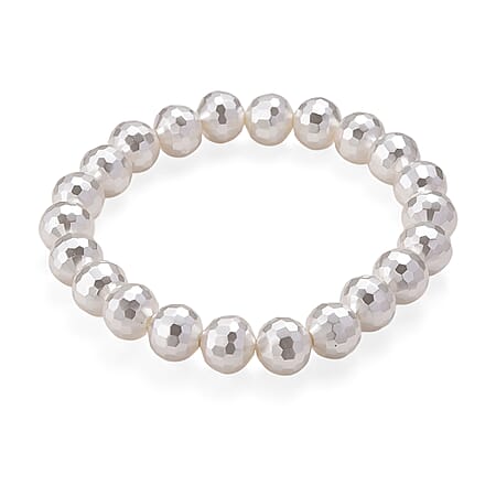 White Shell Pearl Bracelet (Size 7 Stretchable) 110.00 Ct. White Shell Pearl Bracelet (Size 7 Stretchable) 110.00 Ct.