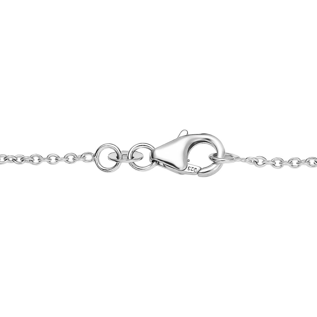 D'Joy Emerald Neckalce (Size 20) with Lobster Clasp in Rhodium Overlay Sterling Silver 2.71 Ct, Silver Wt. 7.95 Gms.