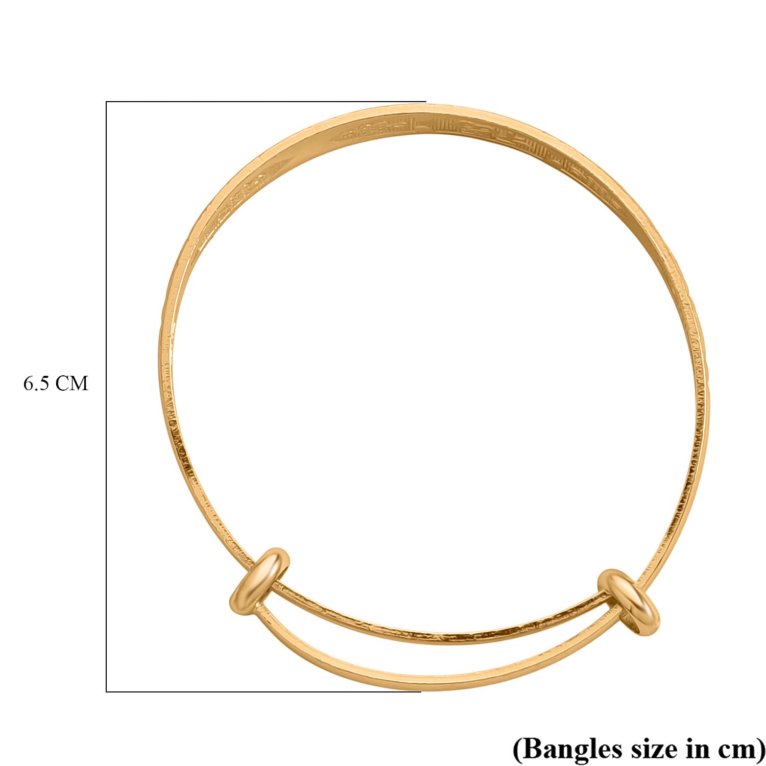 Floral Harmony Adjustable Bangle (Size - 7 to 7.5)