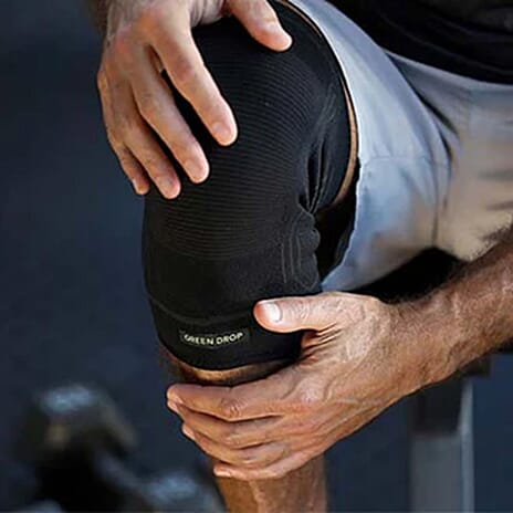 Green Drop Knee Compression Sleeve (Size - L-XL, 40-48cm) - Black