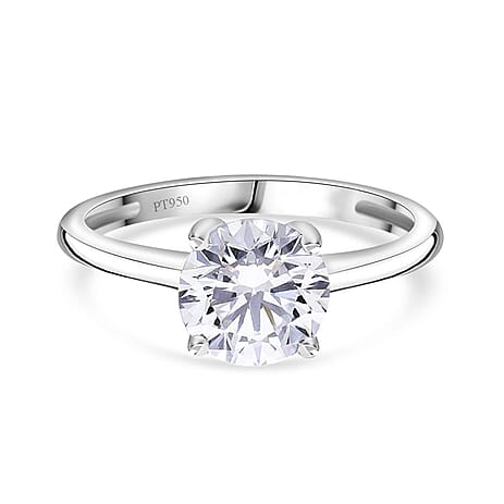 Luxuriant 950 Platinum IGI Certified Internally Flawless (IF-D) Lab Grown Diamond Round Cut 1.00 Ct.