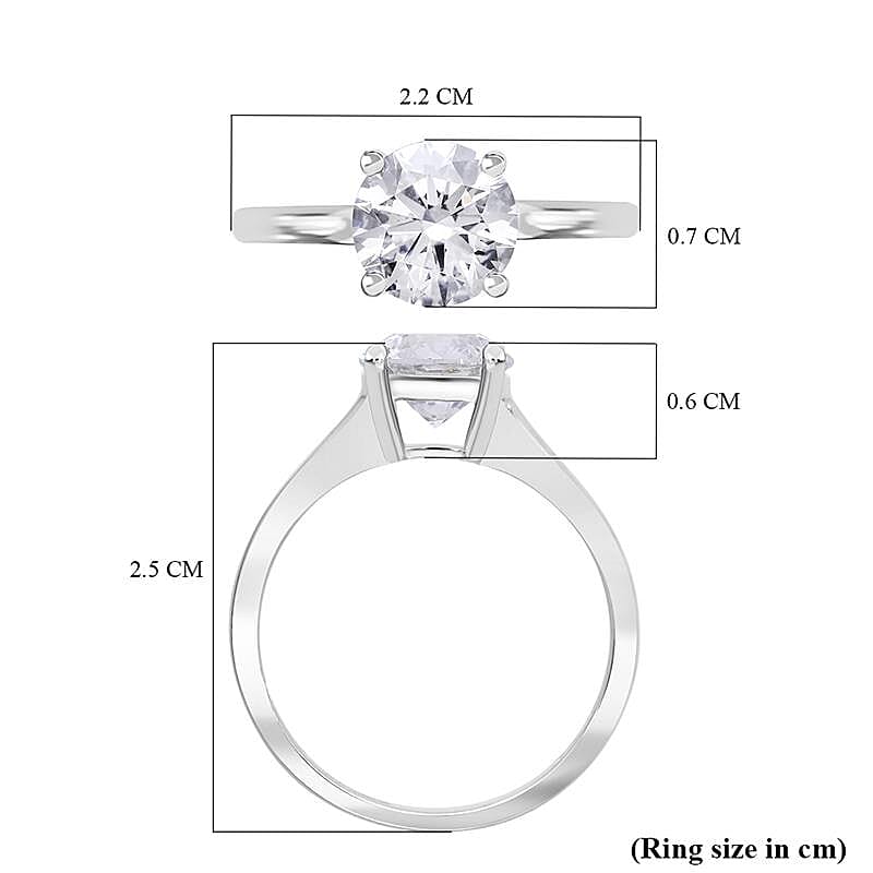 Luxuriant 950 Platinum IGI Certified Internally Flawless (IF-D) Lab Grown Diamond Round Cut 1.00 Ct.