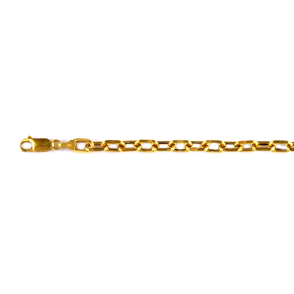 9K Yellow Gold Cable Necklace  (Size 22) with Lobster Clasp, Gold Wt. 18.60 Gms.
