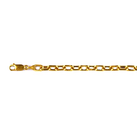Close Out Deal- 9K Yellow Gold Cable Bracelet (Size 7.5) with Lobster Clasp, Gold Wt. 6.65 Gms.