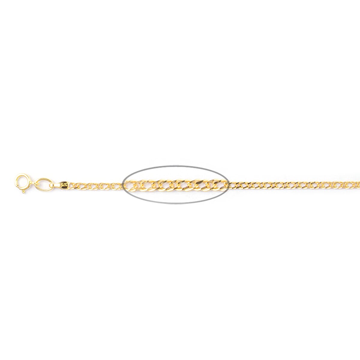 Italian Made- 9K Yellow Gold Bracelet (Size - 7.5)