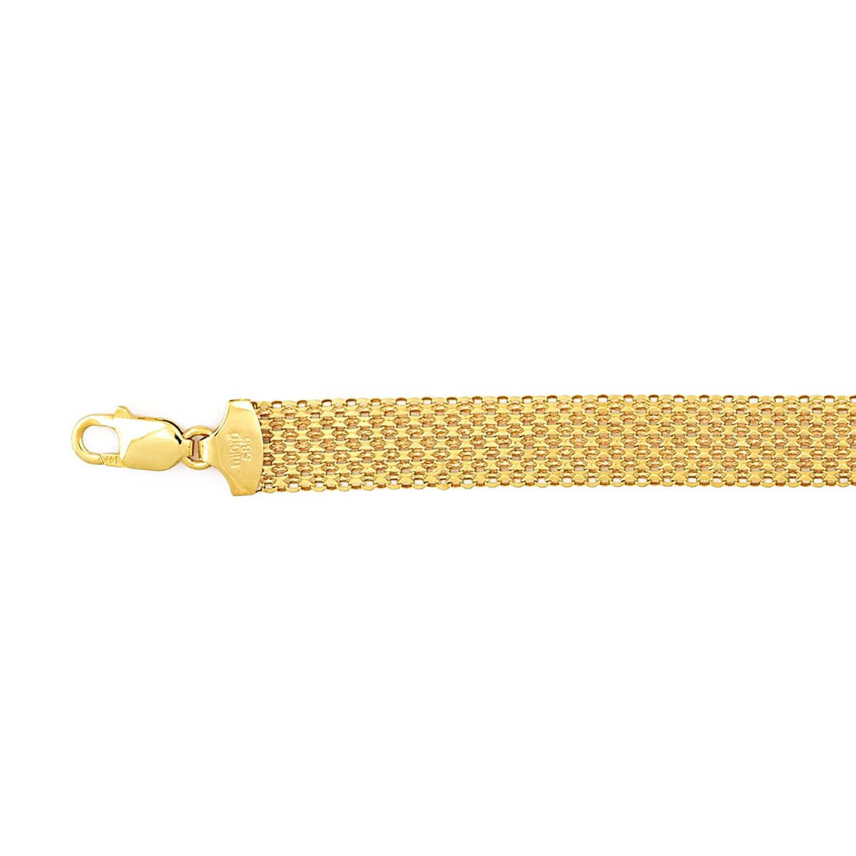 Close Out Deal 9K Yellow Gold Bismark Bracelet (Size 8) with Lobster Clasp