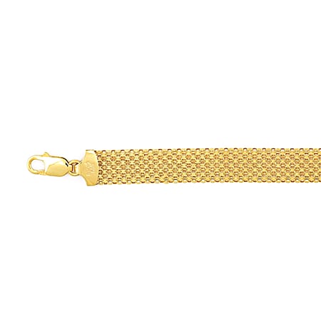 Close Out Deal 9K Yellow Gold Bismark Bracelet (Size 8) with Lobster Clasp
