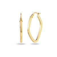 9K Yellow Gold Hoop Earring with Clasp