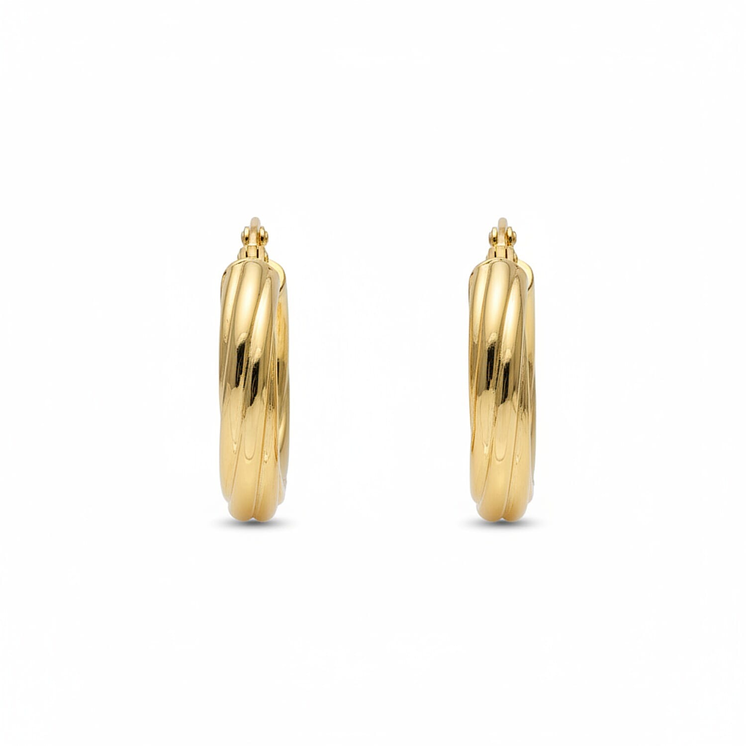 Italian Made- 9K Yellow Gold Earring with Clasp