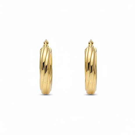 Italian Made- 9K Yellow Gold Earring with Clasp