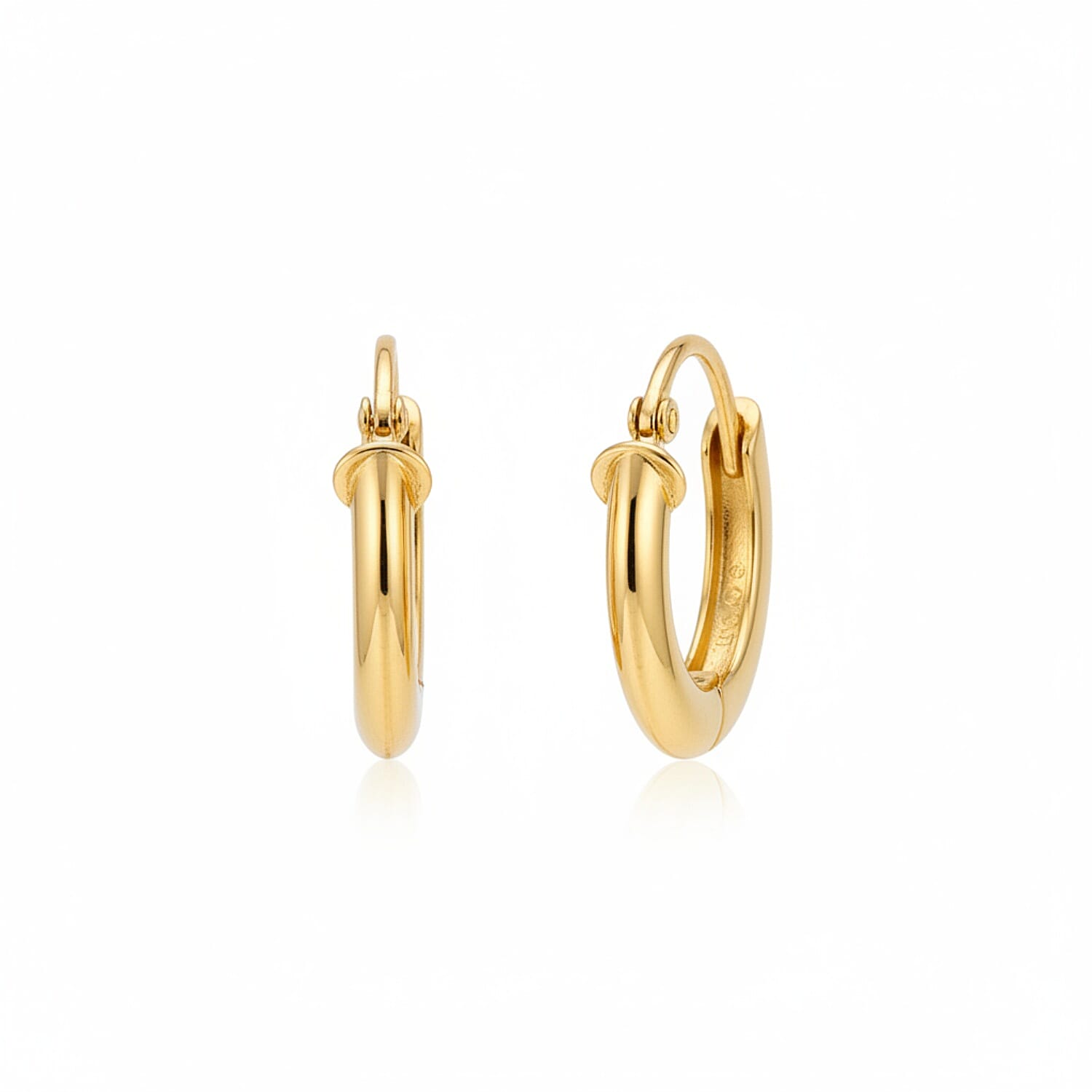 Maestro Collection-9K Yellow Gold Hoop Earring