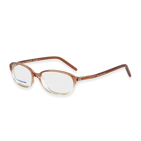 Burberry Unisex Crystal Rectangular-Shaped Reading Glasses (Power - 4) - Brown