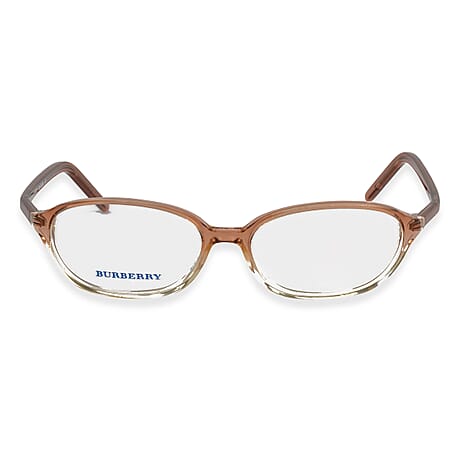 Burberry Unisex Crystal Rectangular-Shaped Reading Glasses (Power - 4) - Brown
