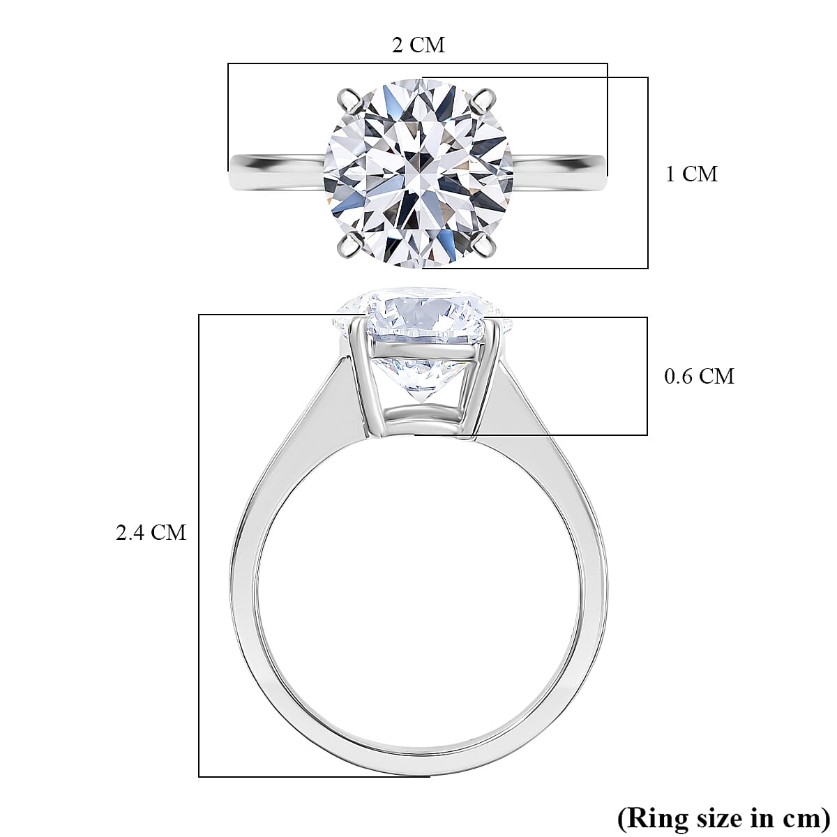 BLACK FRIDAY DOORBUSTER - Luxuriant 950 Platinum IGI Certified Lab Grown Diamond (VS-EF) Solitaire Ring 3.05 Ct, Platinum Wt. 4.50 Gms.