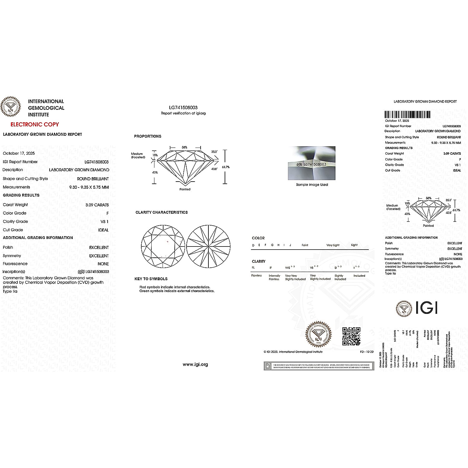 BLACK FRIDAY DOORBUSTER - Luxuriant 950 Platinum IGI Certified Lab Grown Diamond (VS-EF) Solitaire Ring 3.05 Ct, Platinum Wt. 4.50 Gms.
