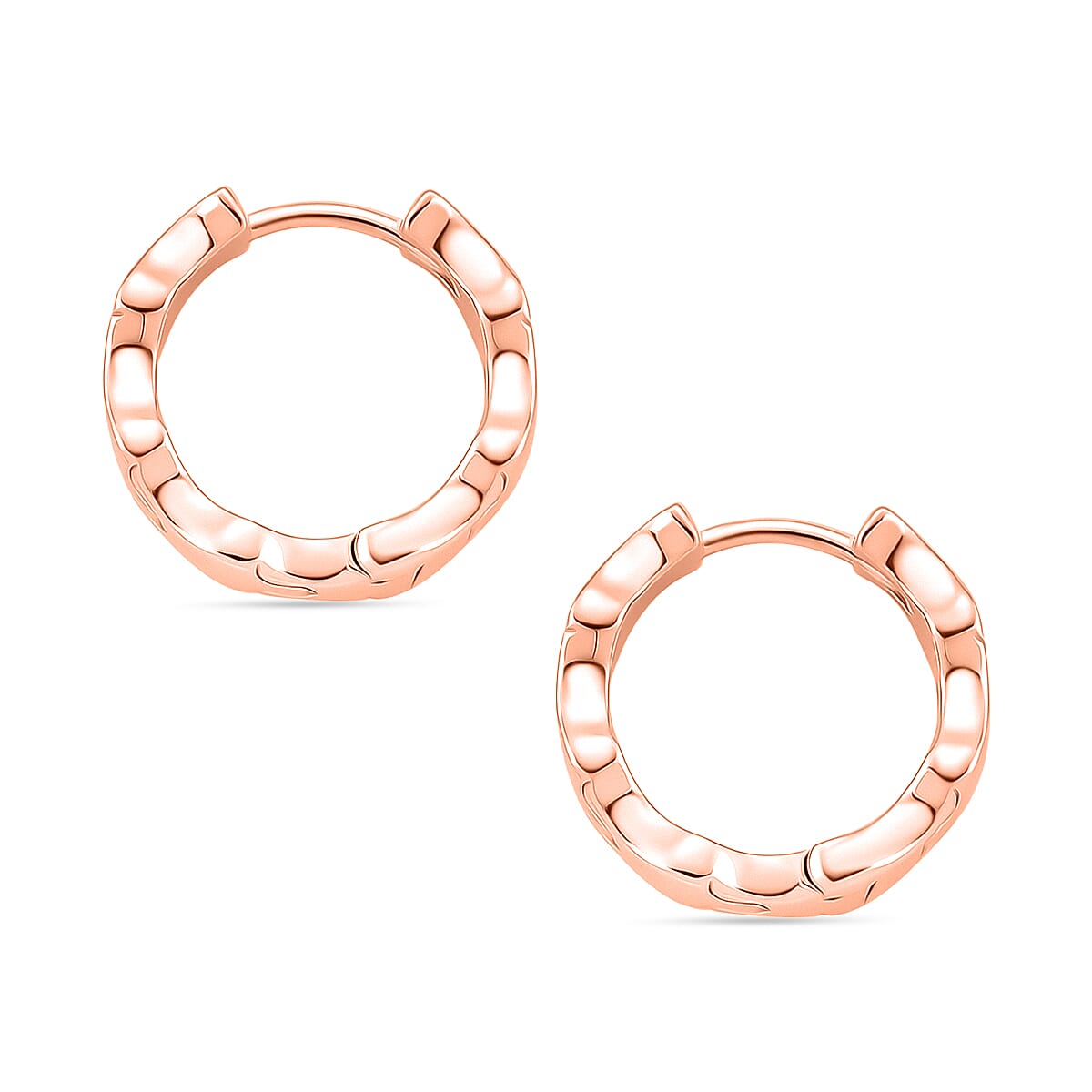 Lucy Q Hoop Earring in 18K Vermeil Rose Gold Plated Sterling Silver