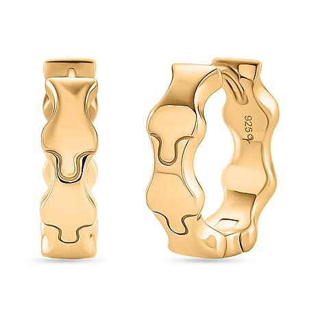 Lucy Q Hoop Earring in 18K Vermeil Yellow Gold Plated Sterling Silver