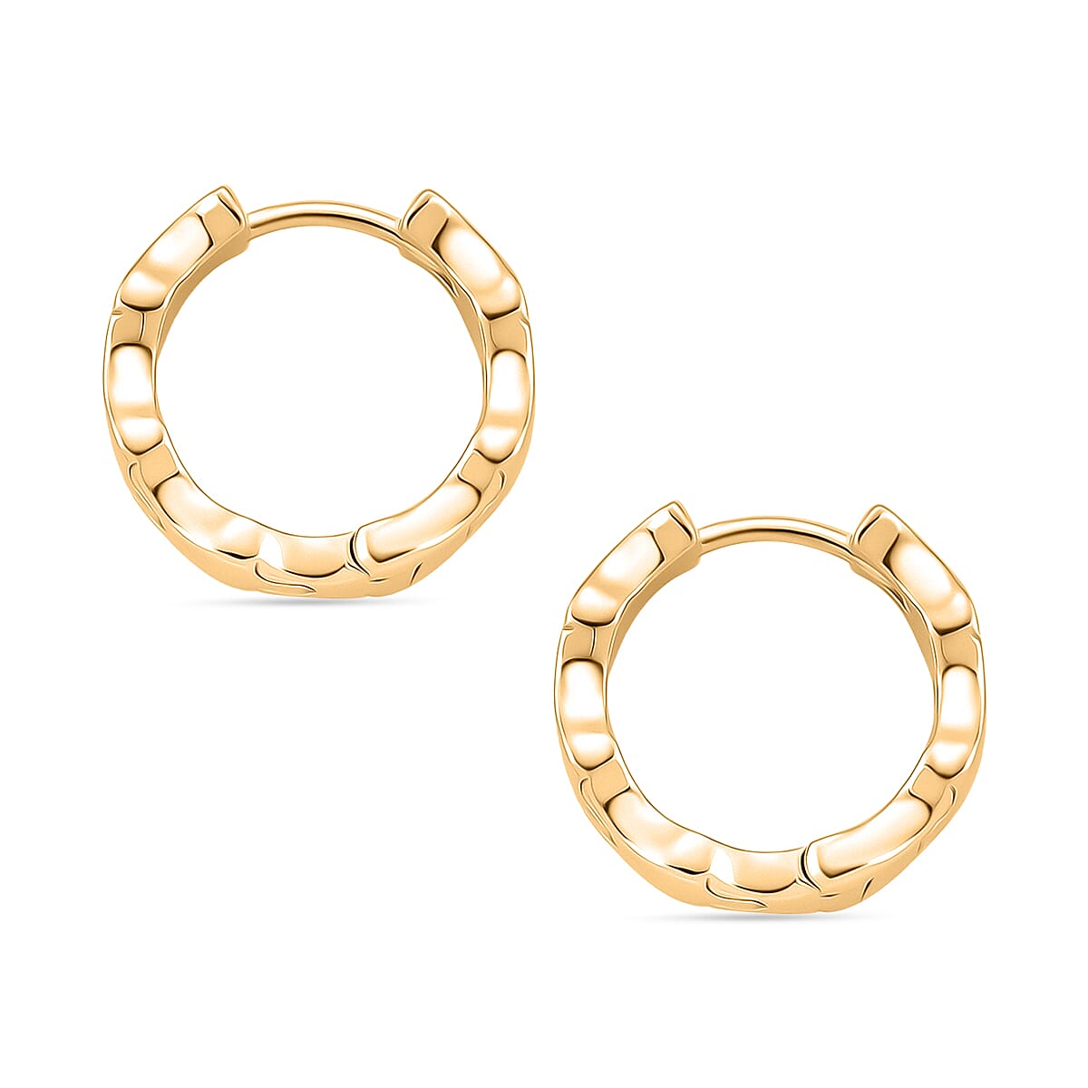 Lucy Q Hoop Earring in 18K Vermeil Yellow Gold Plated Sterling Silver