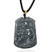 Natural Type A Jadeite Jade Stone Zodiac Snake Necklace with Cotton Thread (Size 26 Adjustable) 60.00 Ct.