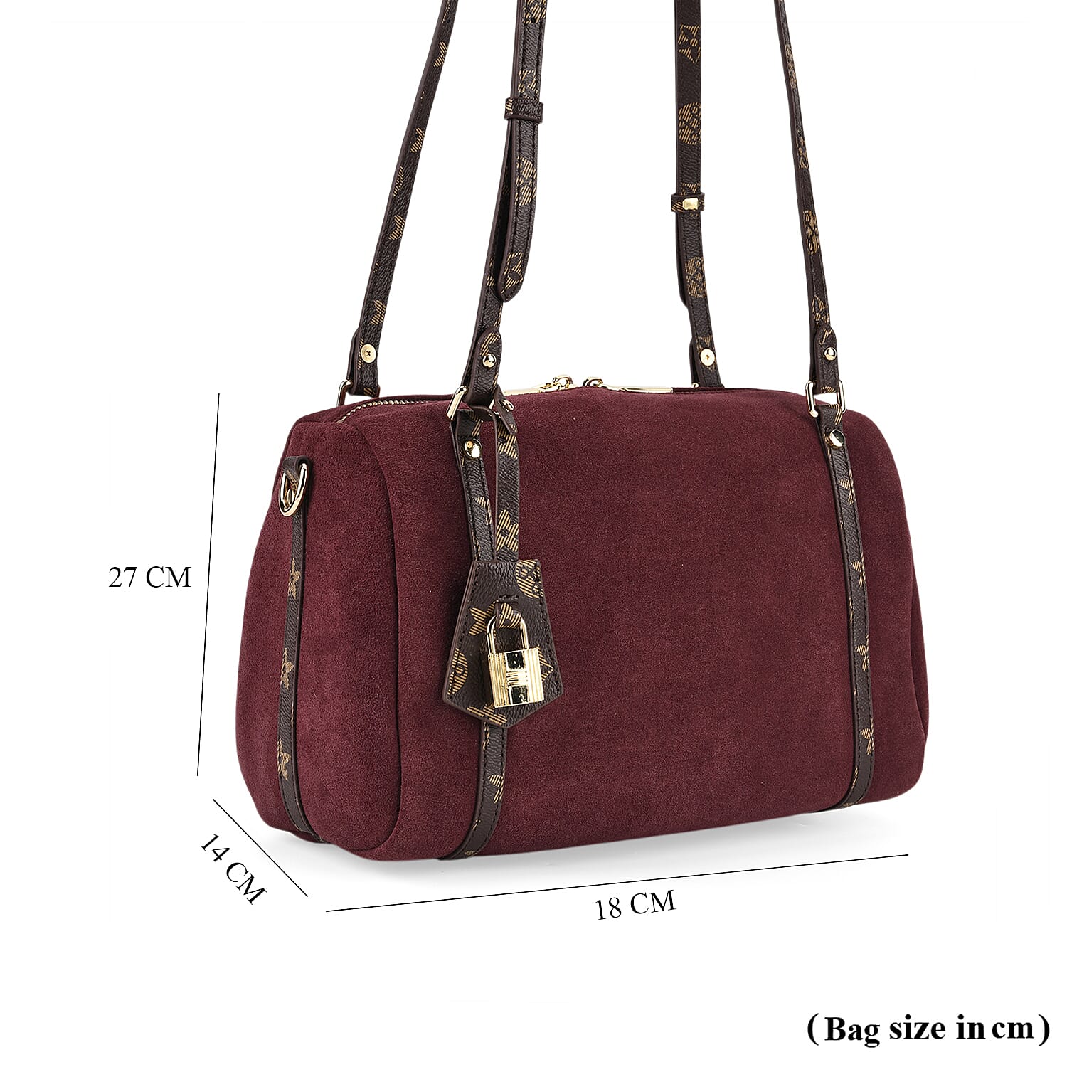 Crossbody Bag (Size - One Size) - Burgundy