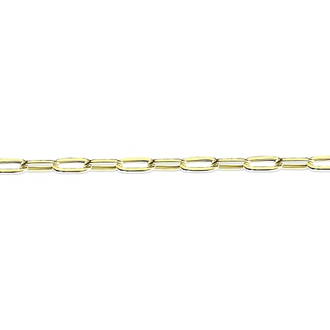 9K Yellow Gold Paperclip Necklace (Size - 20) with Lobster Clasp