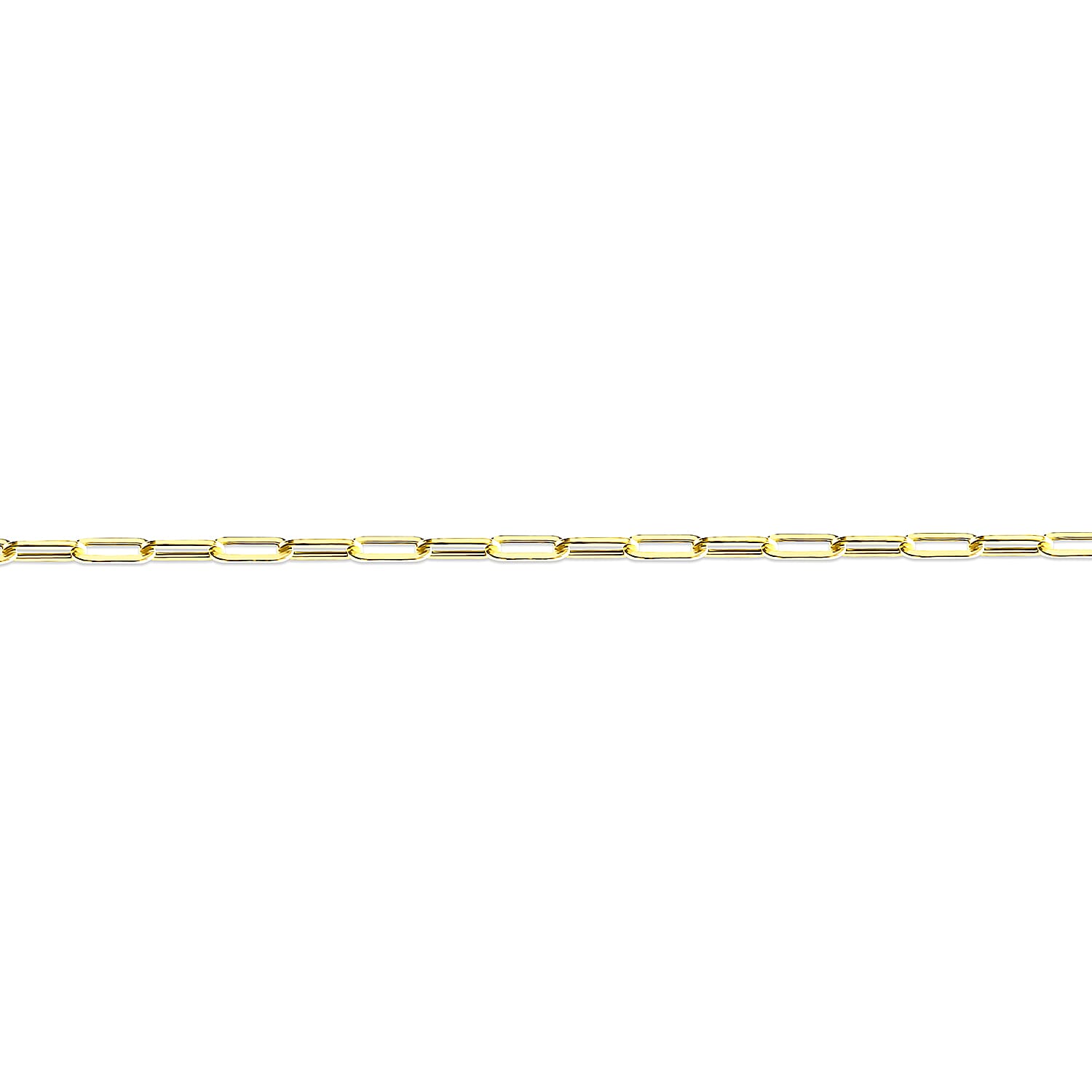 9K Yellow Gold Paperclip Necklace (Size - 20) with Lobster Clasp