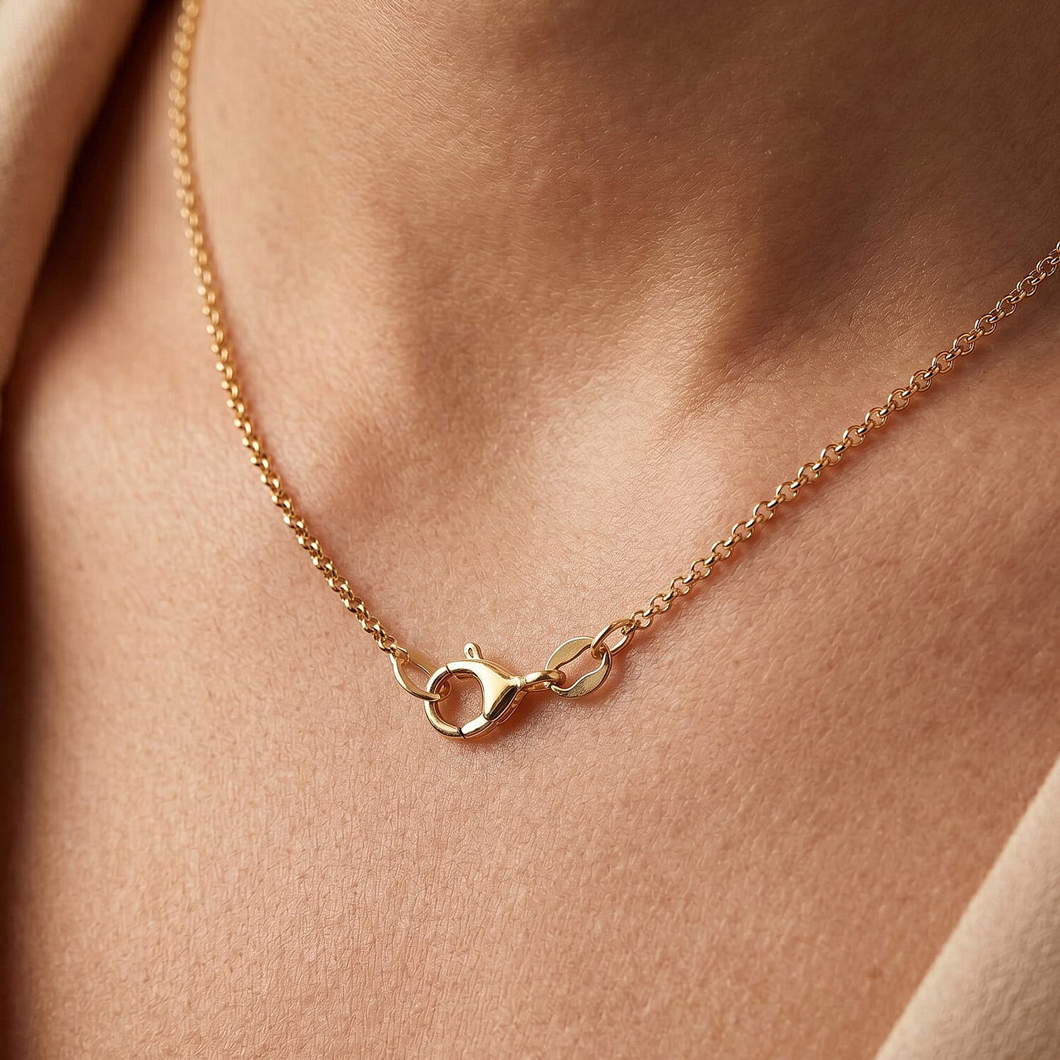CloseOut - 9K Yellow Gold Rolo Necklace  (Size - 20) with Spring Ring Clasp