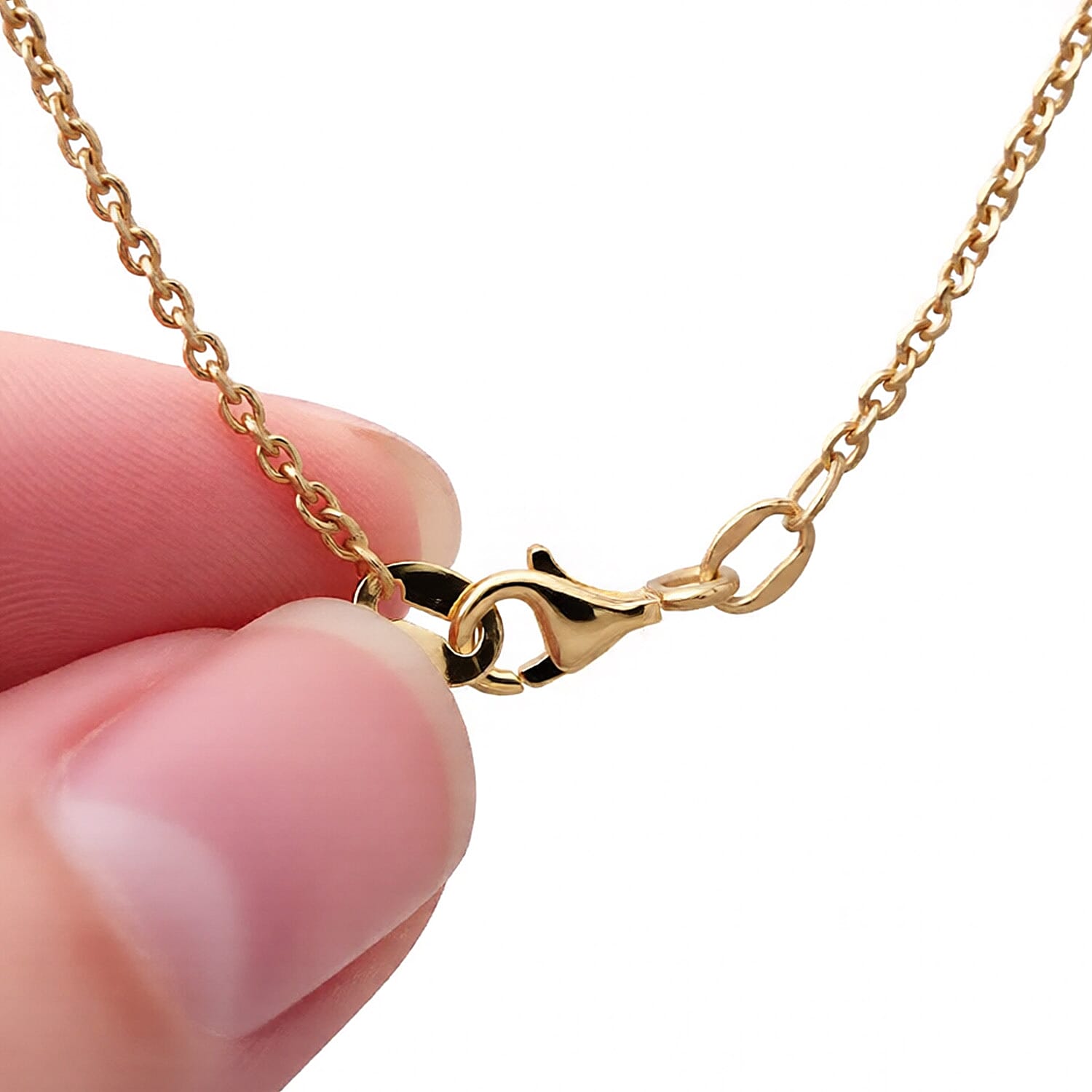 CloseOut - 9K Yellow Gold Rolo Necklace  (Size - 20) with Spring Ring Clasp