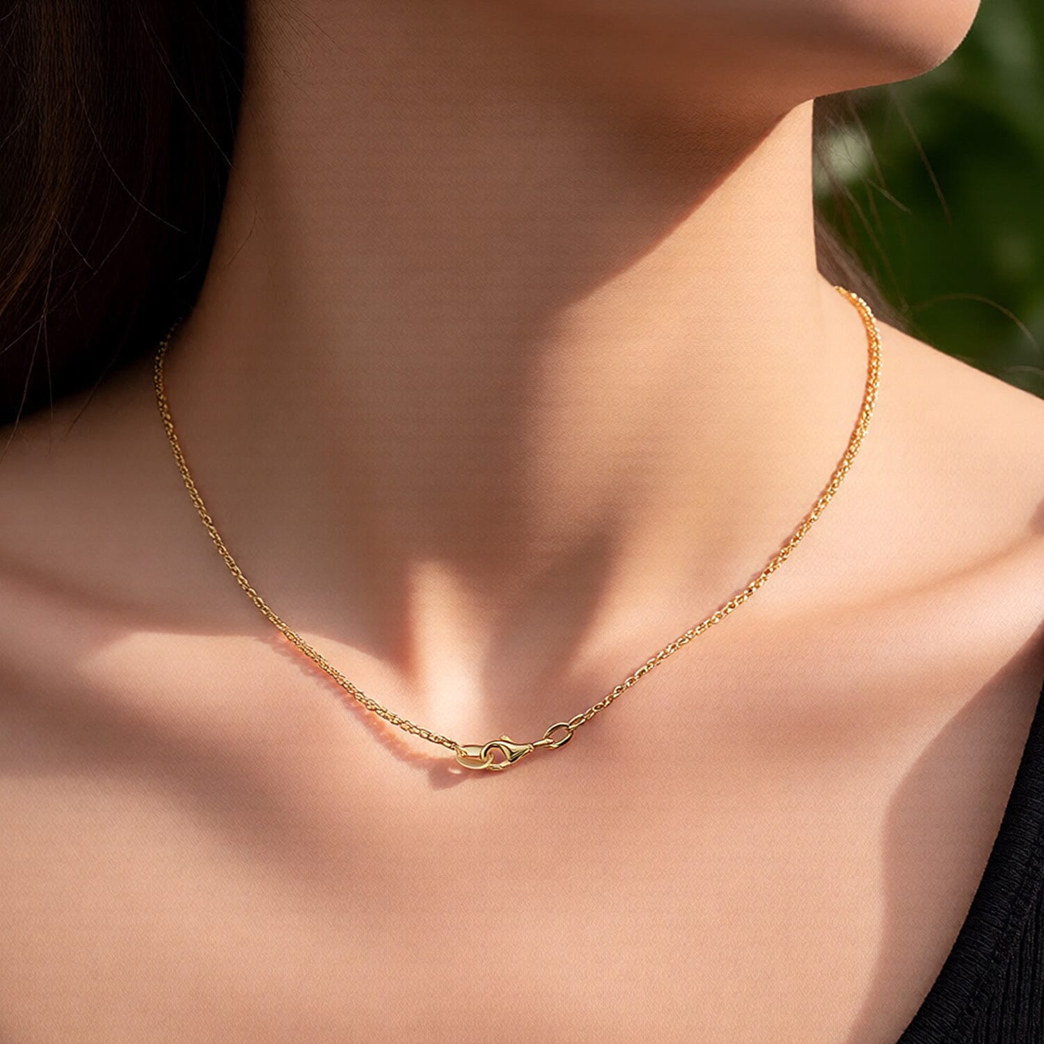 CloseOut - 9K Yellow Gold Rolo Necklace  (Size - 20) with Spring Ring Clasp