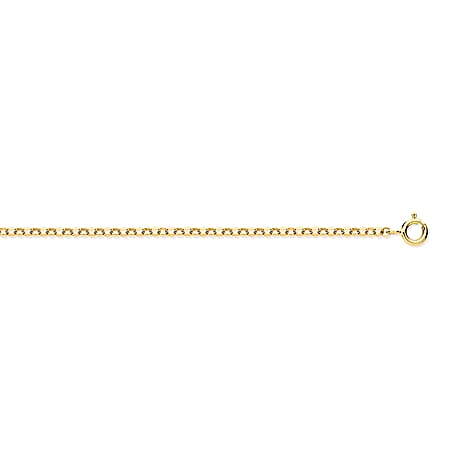 Mega Gold Deal - 9K Yellow Gold Round Belcher Necklace (Size 16) with Spring Ring Clasp