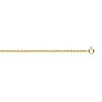 9K Yellow Gold 1.7MM Round Belcher Necklace (Size 16) with Spring Ring Clasp