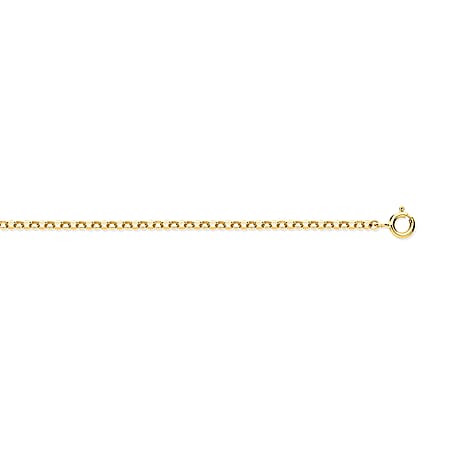 9K Yellow Gold 1.9MM Round Belcher Necklace (Size 22) with Spring Ring Clasp