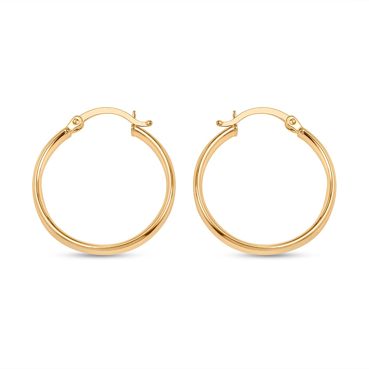 Biggest Close Out Deal - 9K Yellow Gold Oval Big Hoop Earring with Clasp Weight 2.70 Gms