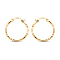 Biggest Close Out Deal - 9K Yellow Gold Oval Big Hoop Earring with Clasp Weight 2.70 Gms