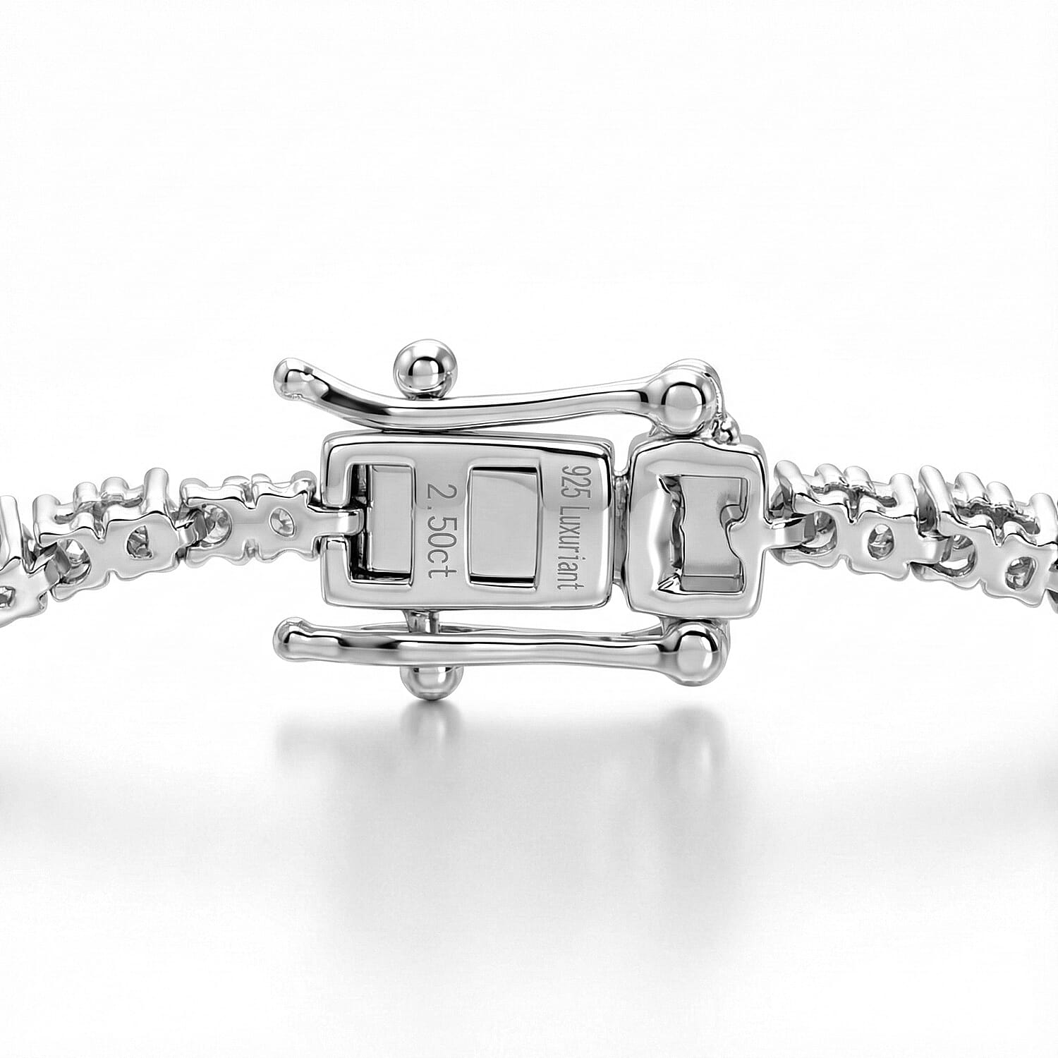 Luxuriant SI-GH Lab Grown Diamond Bracelet (Size - 7.5) in Rhodium Overlay Sterling Silver 2.50 Ct.