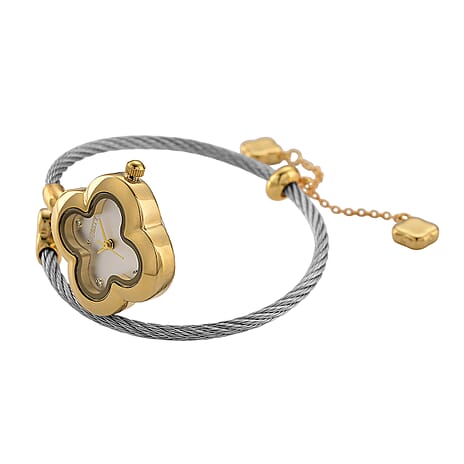 MAJESTY Japan Movement 3ATM Clover Design Sunshine Dial Watch - Two Tone